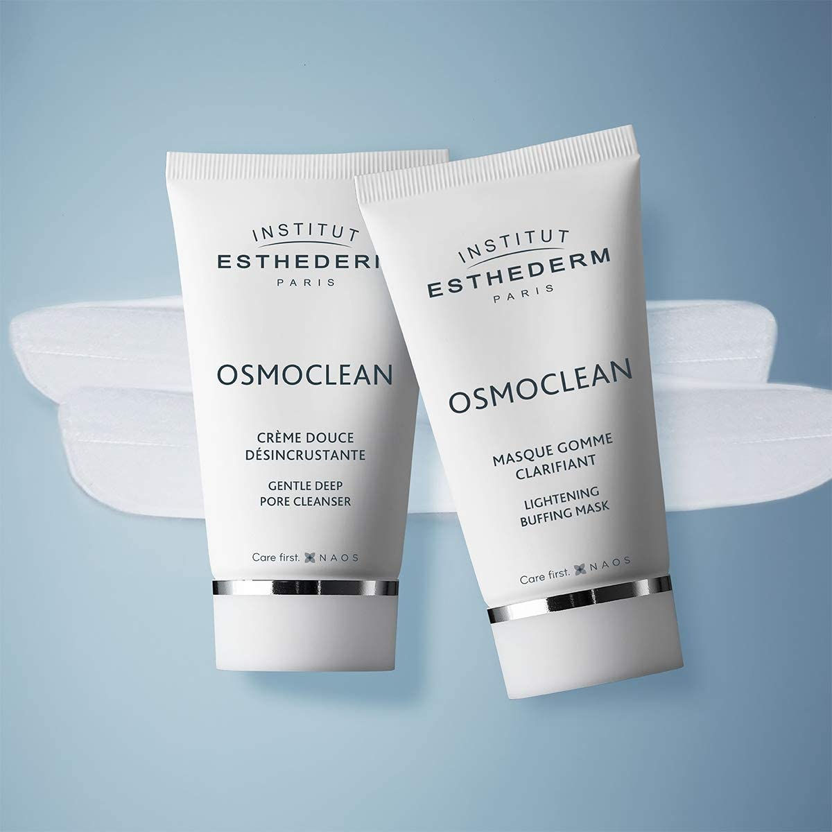 Produits de soin visage Esthederm Osmoclean, désincrustants.